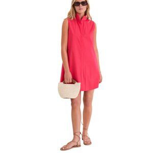 Tuckernuck Red Sleeveless Charlie Dress Sz XXL Minimalist Stretch Stand Collar
